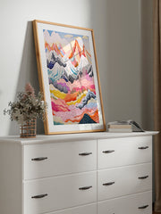 Colorful Mountains N2 Poster  - Giclée Baskı