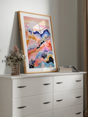 Colorful Mountains Poster  - Giclée Baskı