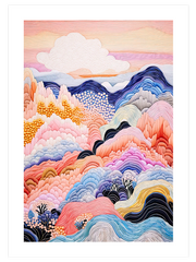 Colorful Mountains Poster  - Giclée Baskı