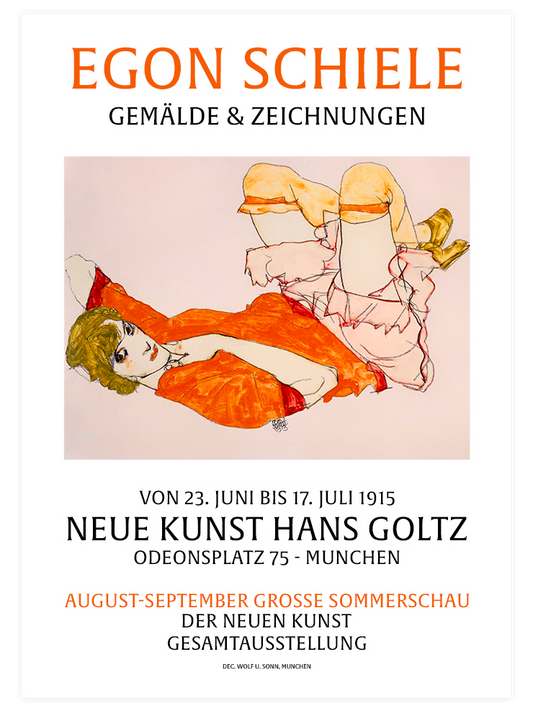 Egon Schiele Standing Girl - Poster Seti Duo