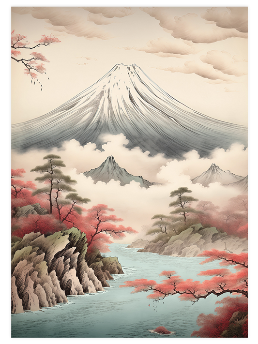 Fuji Mount Poster - Giclée Baskı