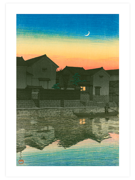 Kawase Crescent Moon at Matsue in Izumo Poster - Giclée Baskı