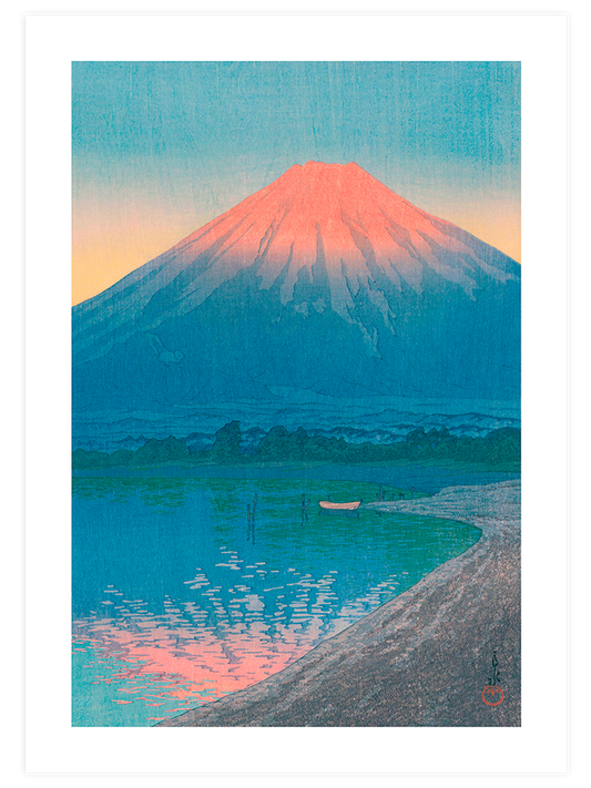 Kawase Daybreak over Lake Yamanaka Poster - Giclée Baskı