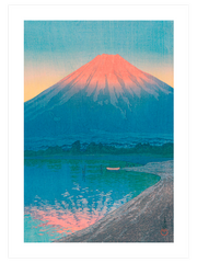 Kawase Daybreak over Lake Yamanaka Poster - Giclée Baskı