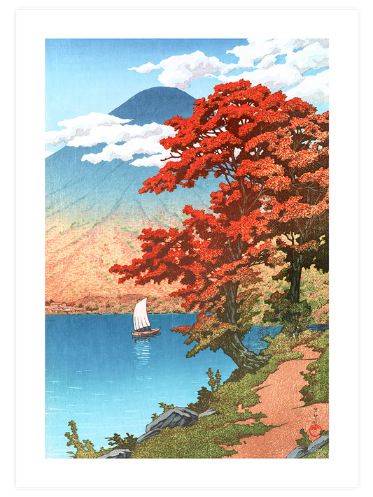 Kawase Lake Chūzenji at Nikko Poster - Giclée Baskı