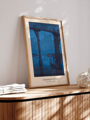 Kobayashi A High Bridge by Night Poster - Giclée Baskı