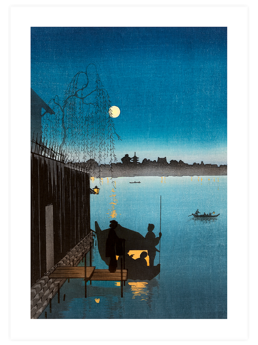 Kobayashi Evening Cool On Sumida Poster - Giclée Baskı