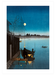 Kobayashi Evening Cool On Sumida Poster - Giclée Baskı