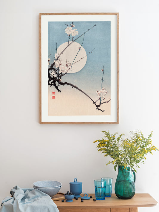 Koho Plum and The Moon Poster - Giclée Baskı