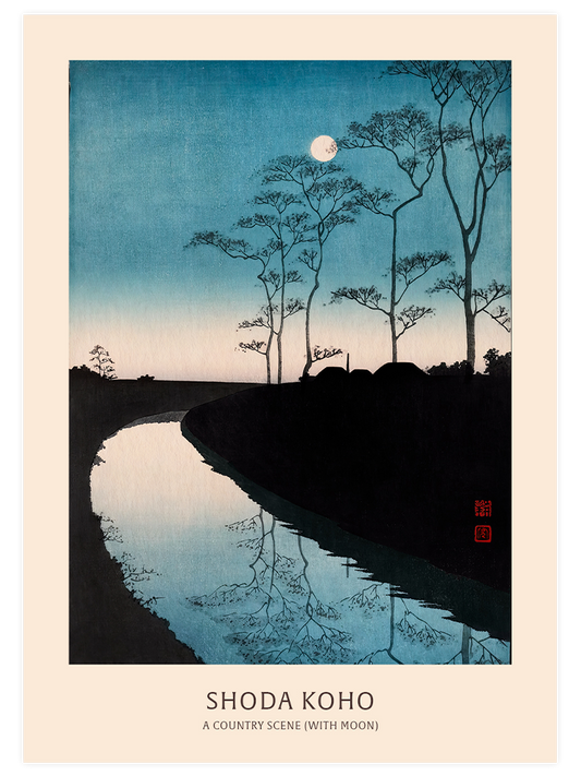 Koho Shoda A Country Scene Poster - Giclée Baskı