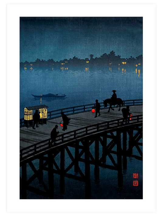 Koho Shoda Ohashi Bridge at Atako Poster - Giclée Baskı