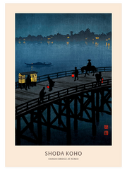 Koho Shoda Ohashi Bridge at Atako Poster - Giclée Baskı