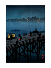 Koho Shoda Ohashi Bridge at Atako Poster - Giclée Baskı