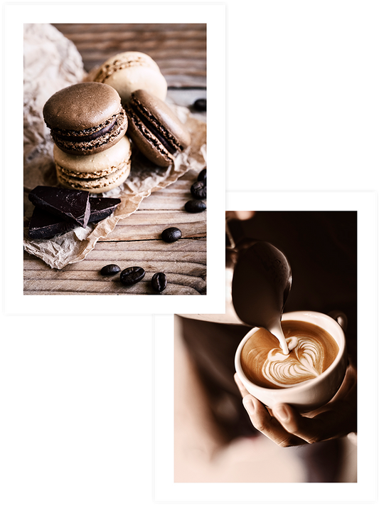 Macaron & Coffee - Poster Seti Duo