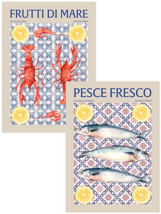 Sea Foods - Poster Seti Duo