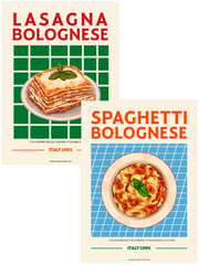 Italian Cuisine - Poster Seti Duo