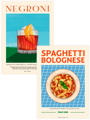 Negroni & Spaghetti - Poster Seti Duo