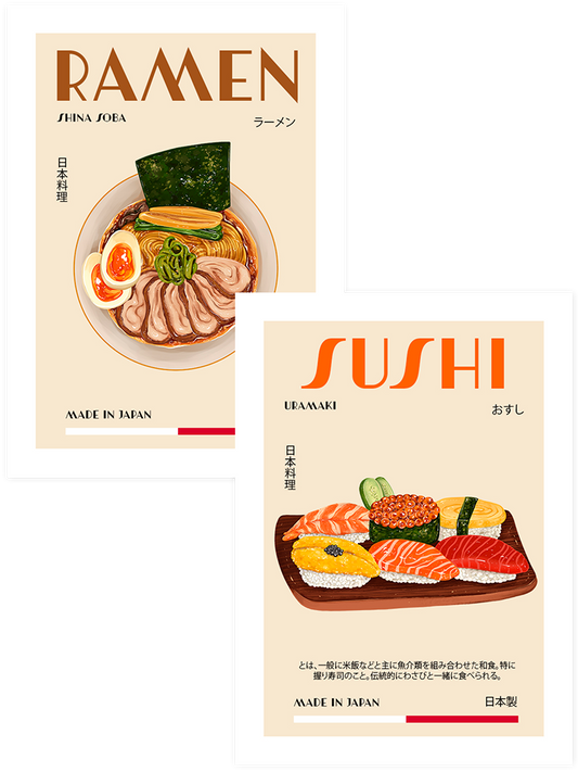 Japanese Cuisine - Poster Seti Duo