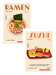 Japanese Cuisine - Poster Seti Duo