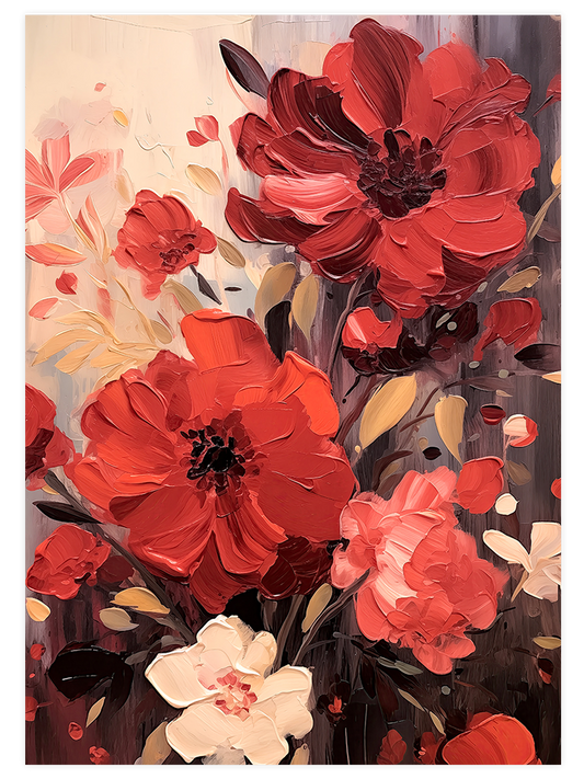 Red Flowers N2 Poster - Giclée Baskı