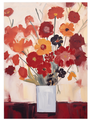 Red Flowers Poster - Giclée Baskı