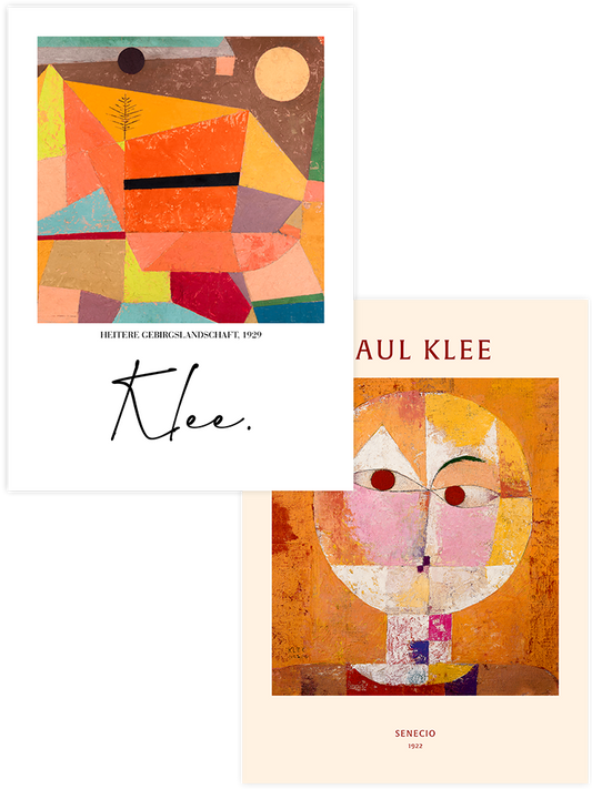 Paul Klee Joyful Mountain - Poster Seti Duo