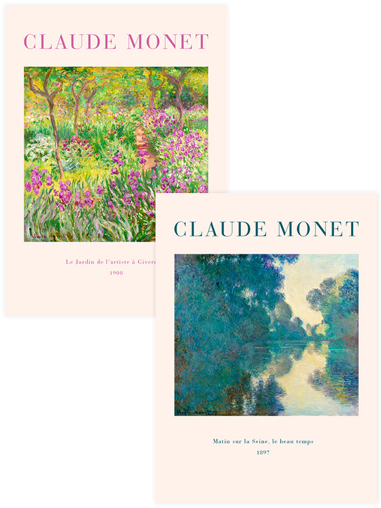 Claude Monet The Artist's Garden - Poster Seti Duo