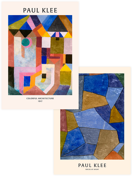 Paul Klee Colorful Architecture - Poster Seti Duo