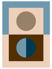 Blue, Brown, Beige - Poster Seti Duo