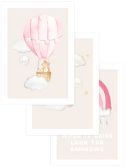 Magic Pink & Beige Touch - Poster Seti Trio