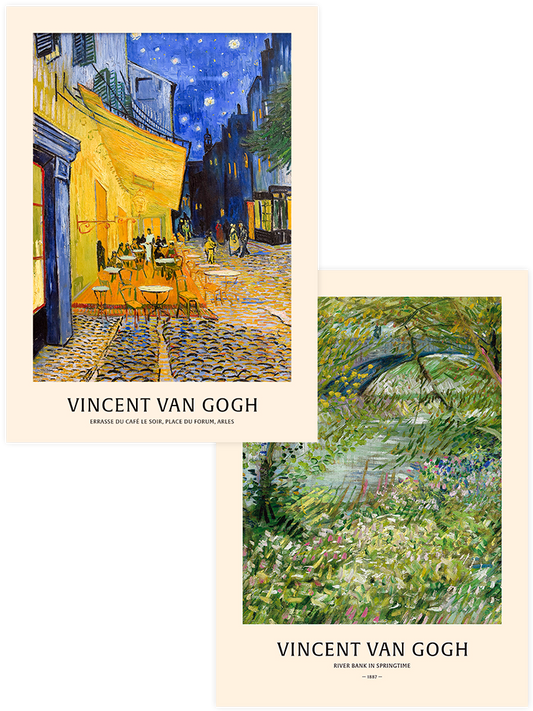 Van Gogh Gece Kahvesi - Poster Seti Duo