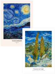 Van Gogh Two Poplars - Poster Seti Duo