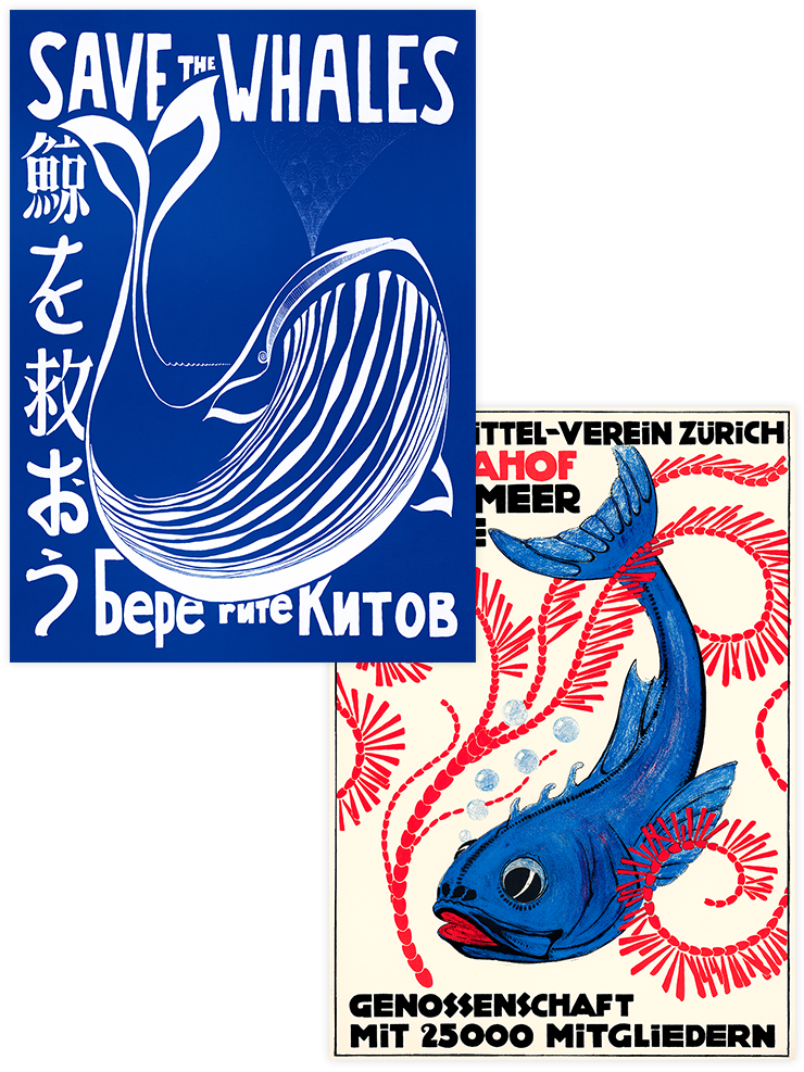 Vintage Save The Whales - Poster Seti Duo – Nordika Gallery