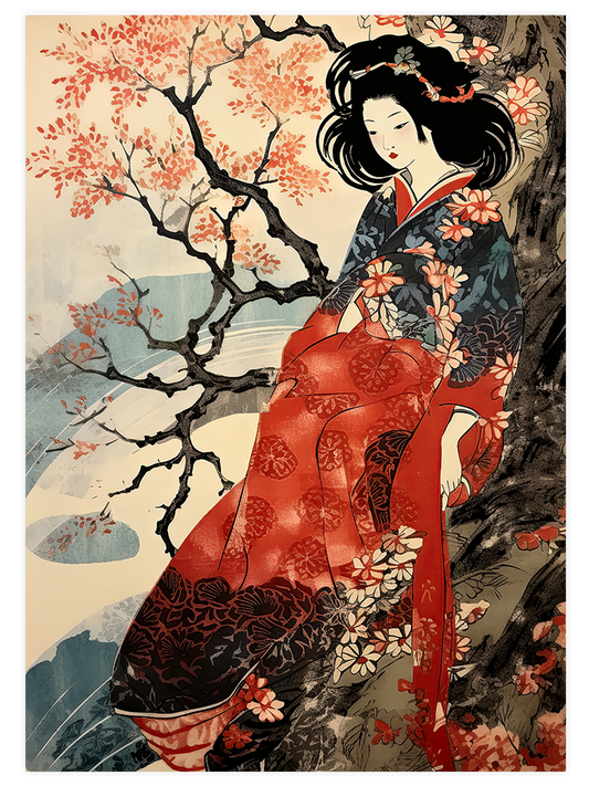 Spring in Kyoto Poster - Giclée Baskı