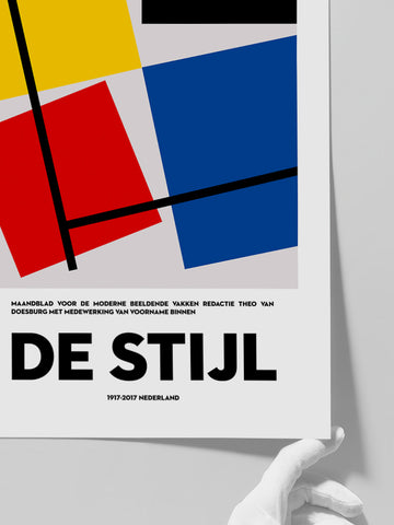 De Stijl 100 Jahr Afiş - Art Print