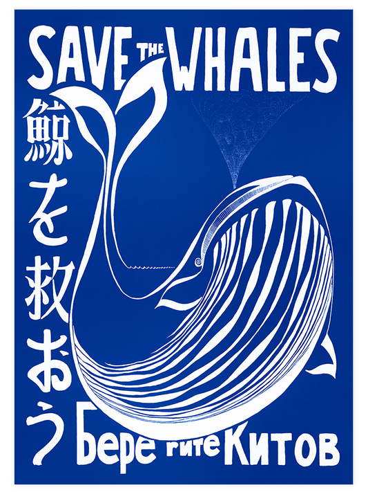 Vintage Save The Whales - Poster Seti Duo