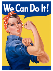 Vintage We Can Do It Poster - Giclée Baskı