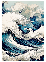 Waves of Okinawa Poster - Giclée Baskı