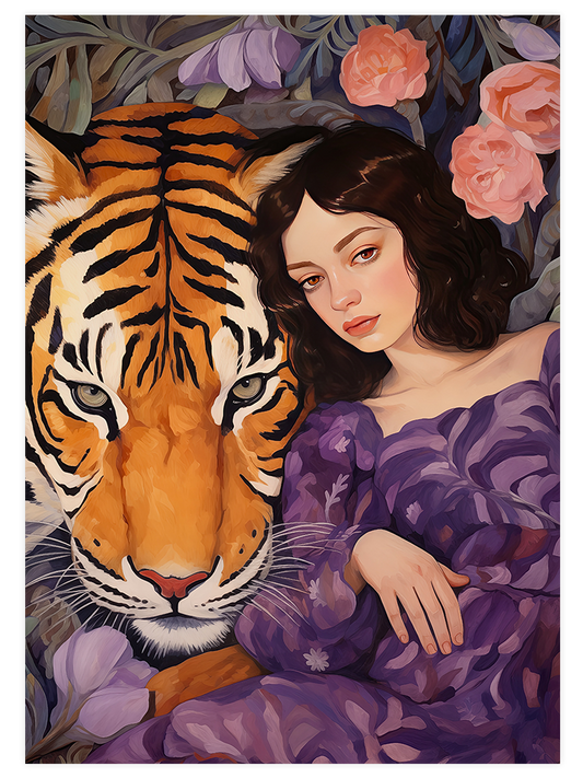 Wild Woman Purple Poster - Giclée Baskı