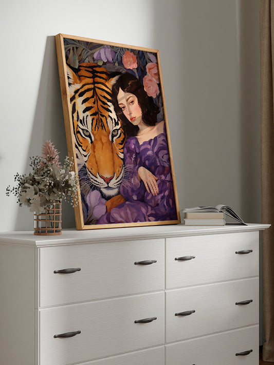 Wild Woman Purple Poster - Giclée Baskı