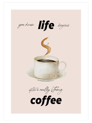 Strong Coffee Poster - Giclée Baskı