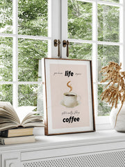 Strong Coffee Poster - Giclée Baskı