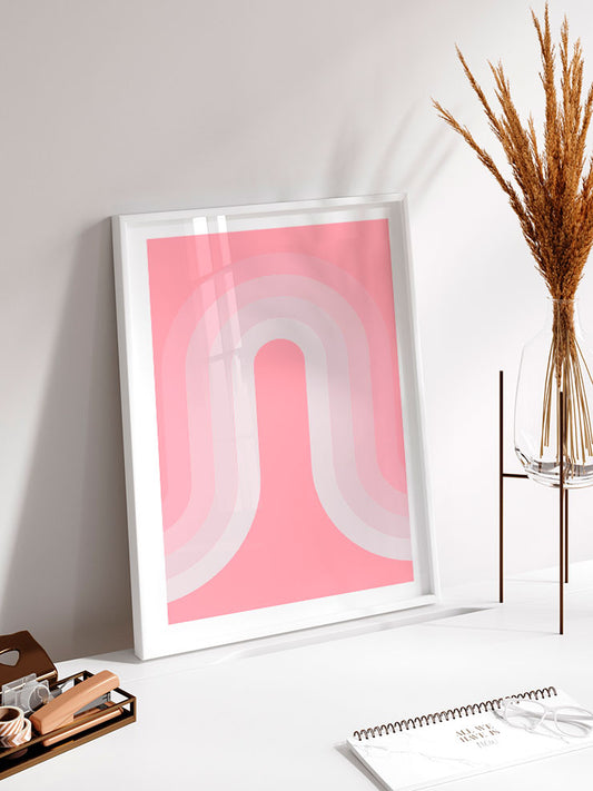 Pink Arch Poster - Giclée Baskı